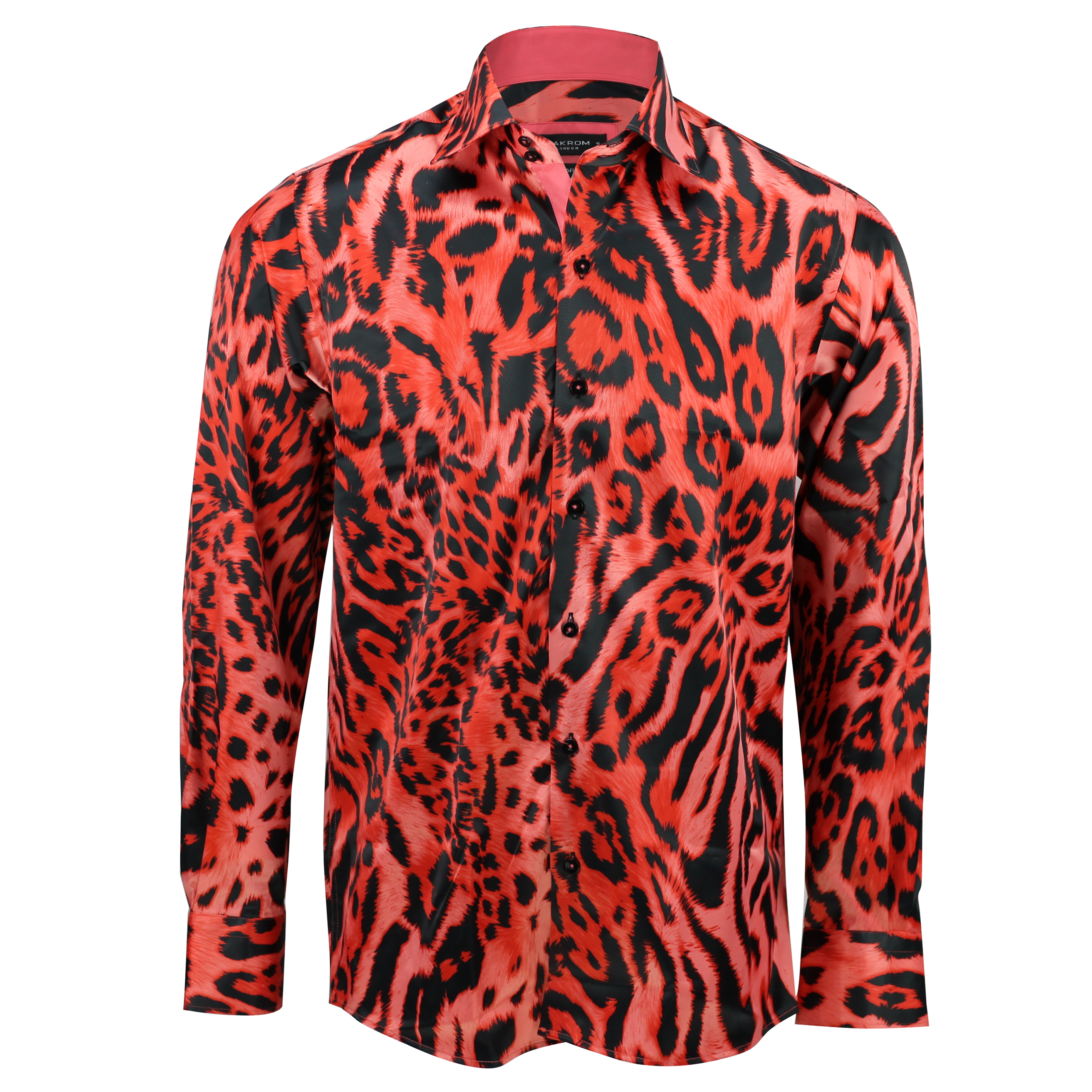 Рубашка красная леопард